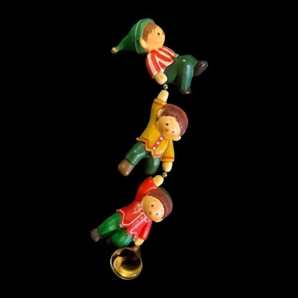 Hallmark entin antics 1980 christmas ornament set of 2